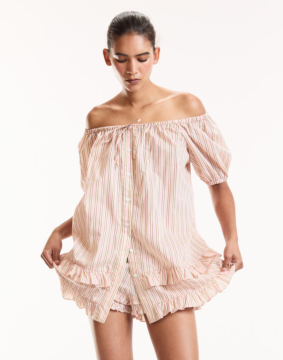 Bardot Stripe Top