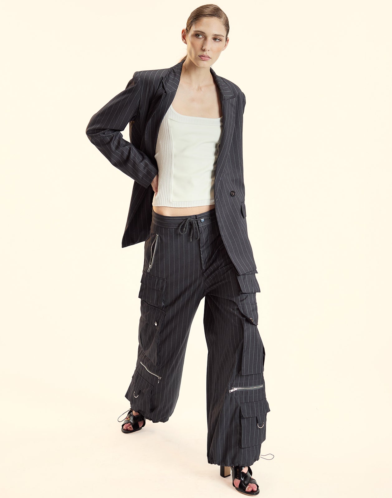 Pinstripe Cargo Pants