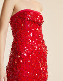 Red Sequin Mini Dress