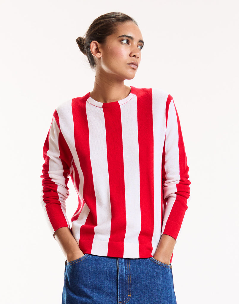 Sideline Striped Sweater