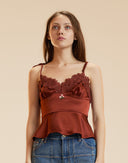 Rust Lace Silk cami