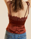 Rust Lace Silk cami