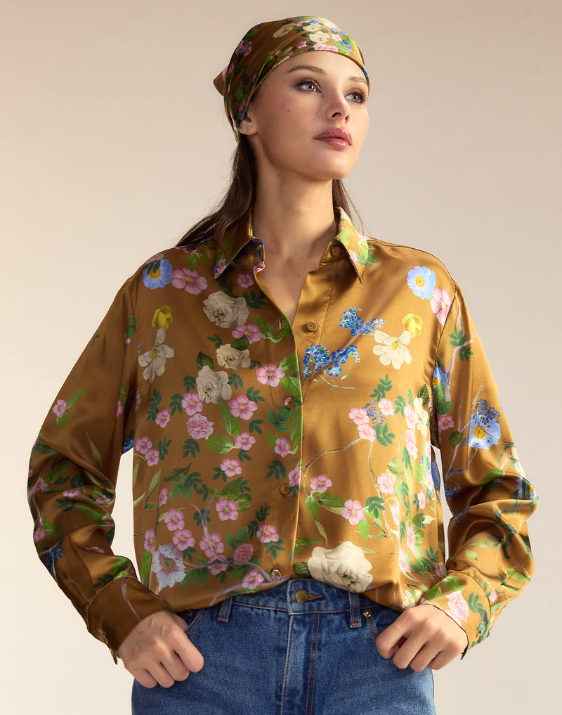 Cynthia Rowley Bloom Silk Scarf
