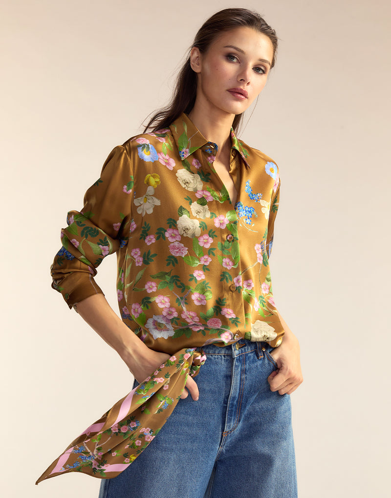 Cynthia Rowley Bloom Silk Scarf