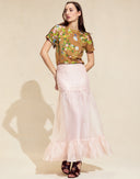 Serafina Silk Skirt in Pink