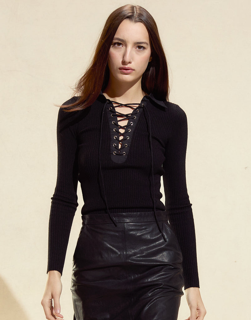 Cynthia Rowley UES Rib Knit Polo