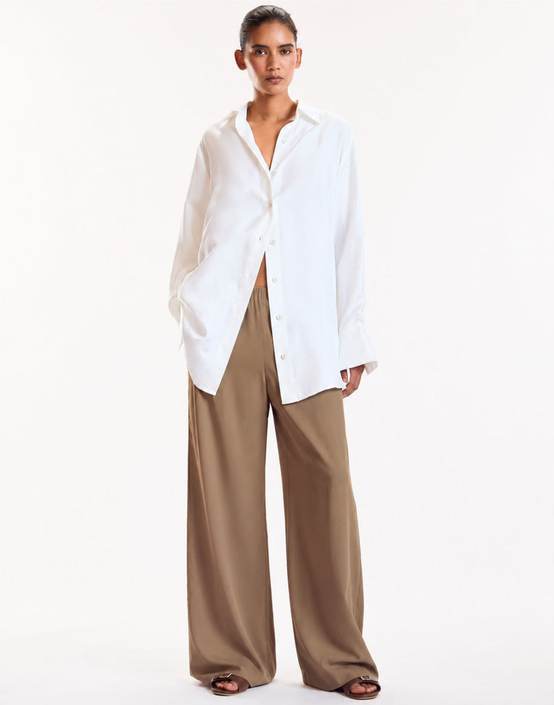 TAUPE SATIN PANT