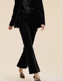 Velveteen Suit cropped pants in black