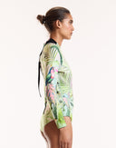 Green Tropical Long Sleeve Wetsuit