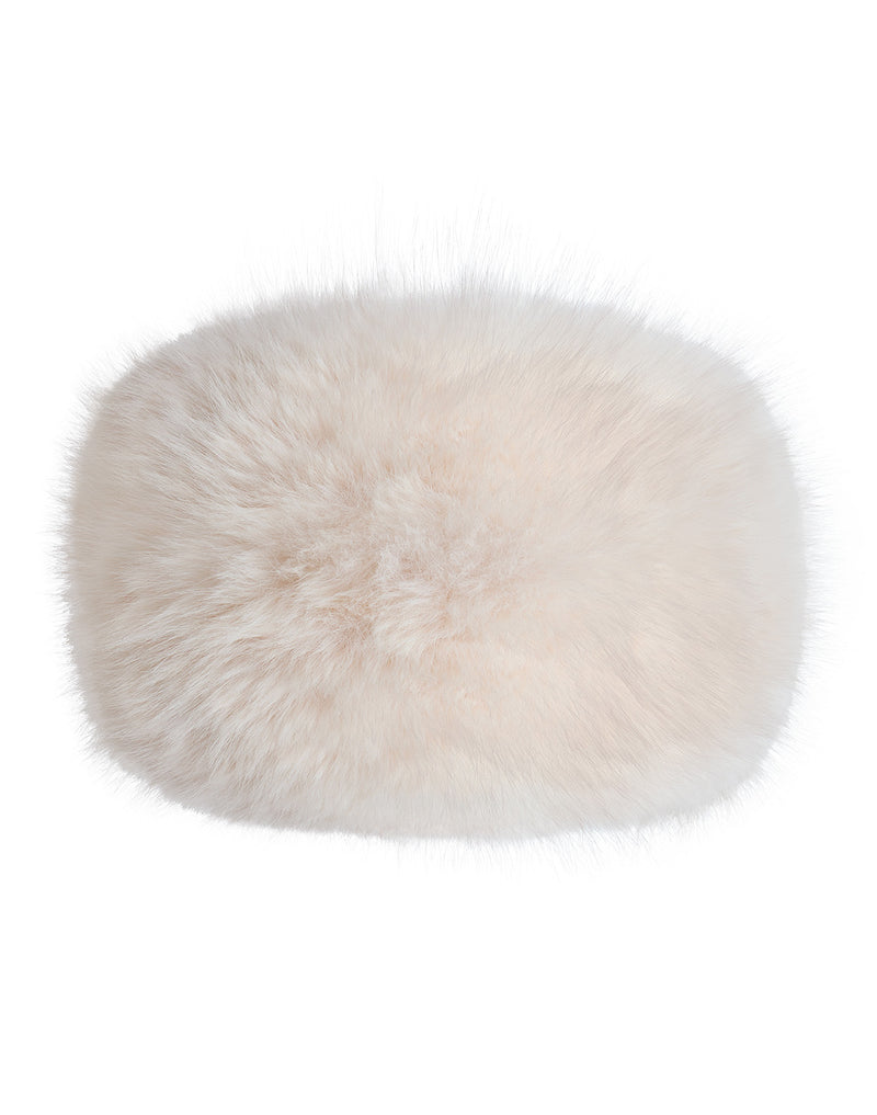 Faux Fur Headband in white