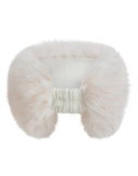 Faux Fur Headband in white