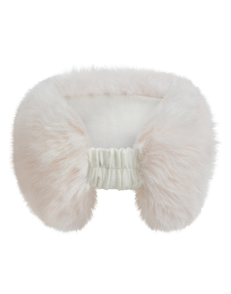 Faux Fur Headband in white