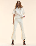 Embroidered Floral Applique Pant