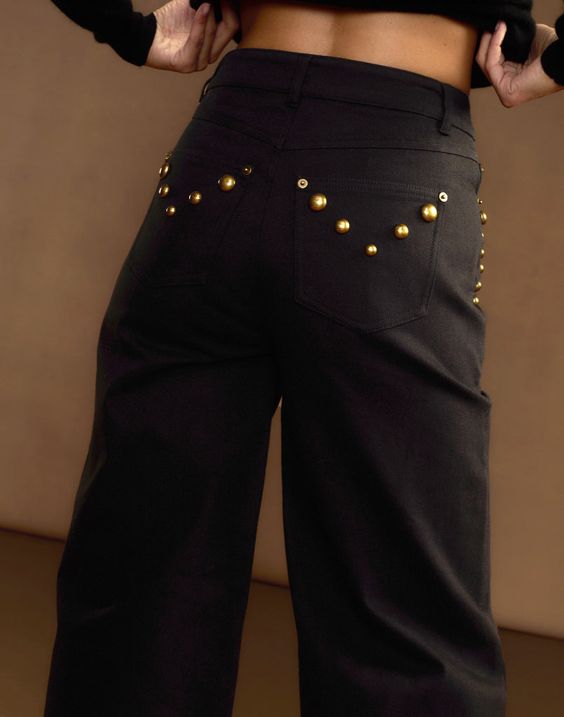 Serena Studded Wide Leg Jeans