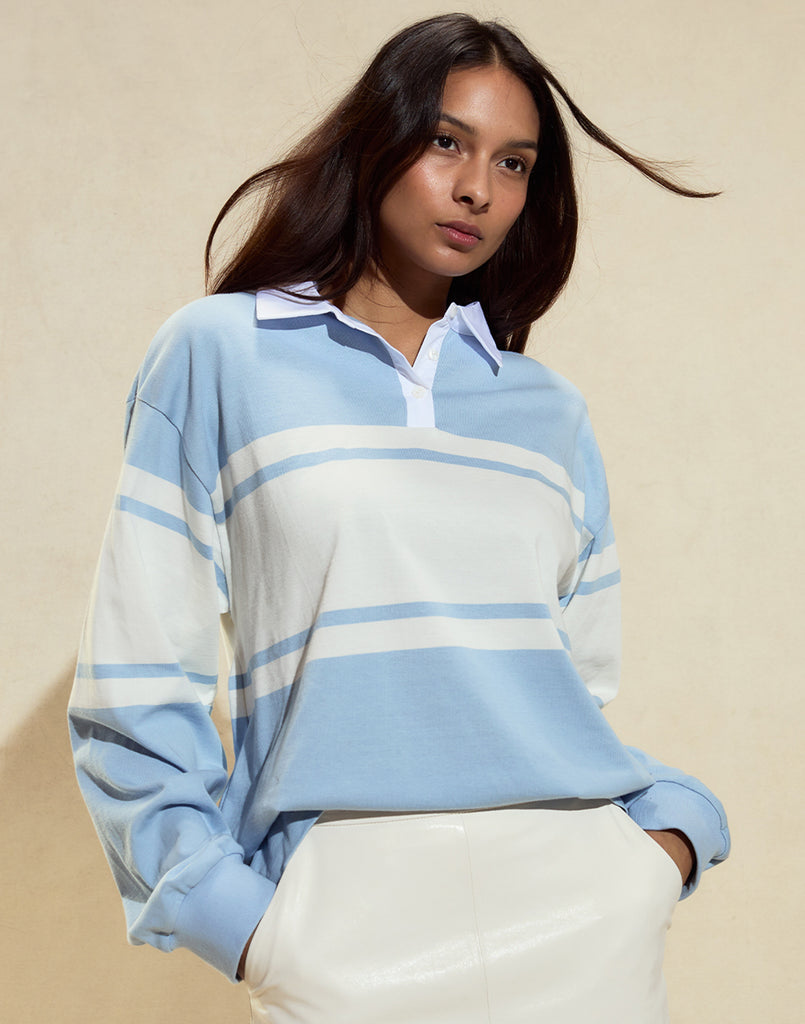 Cynthia Rowley Ardie Striped Rugby Shirt