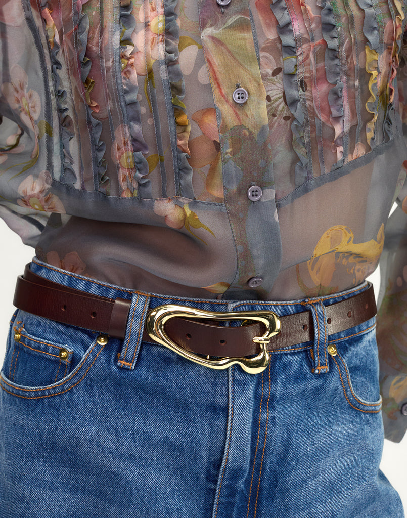 Signature Thin Buckle Belt