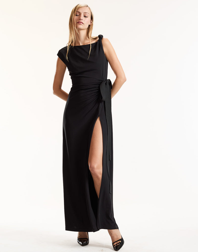 Valentina Shoulder Ribbon Tie Dress
