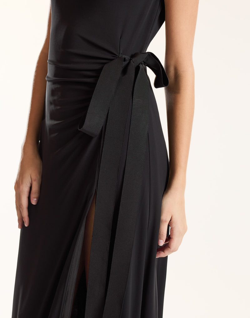 Valentina Shoulder Ribbon Tie Dress