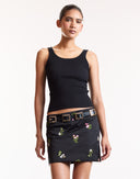 Bouquet Embroidered Skirt