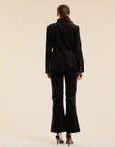 Velveteen Suit cropped pants in black