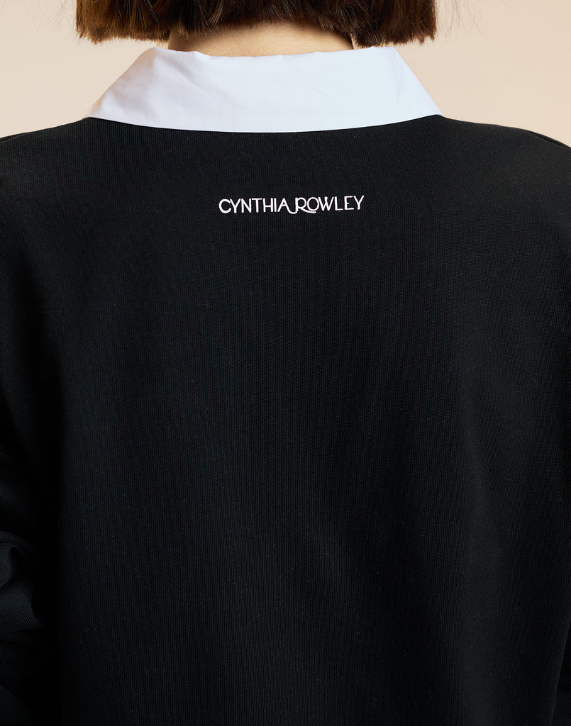 Rugby Mini Dress in Black 