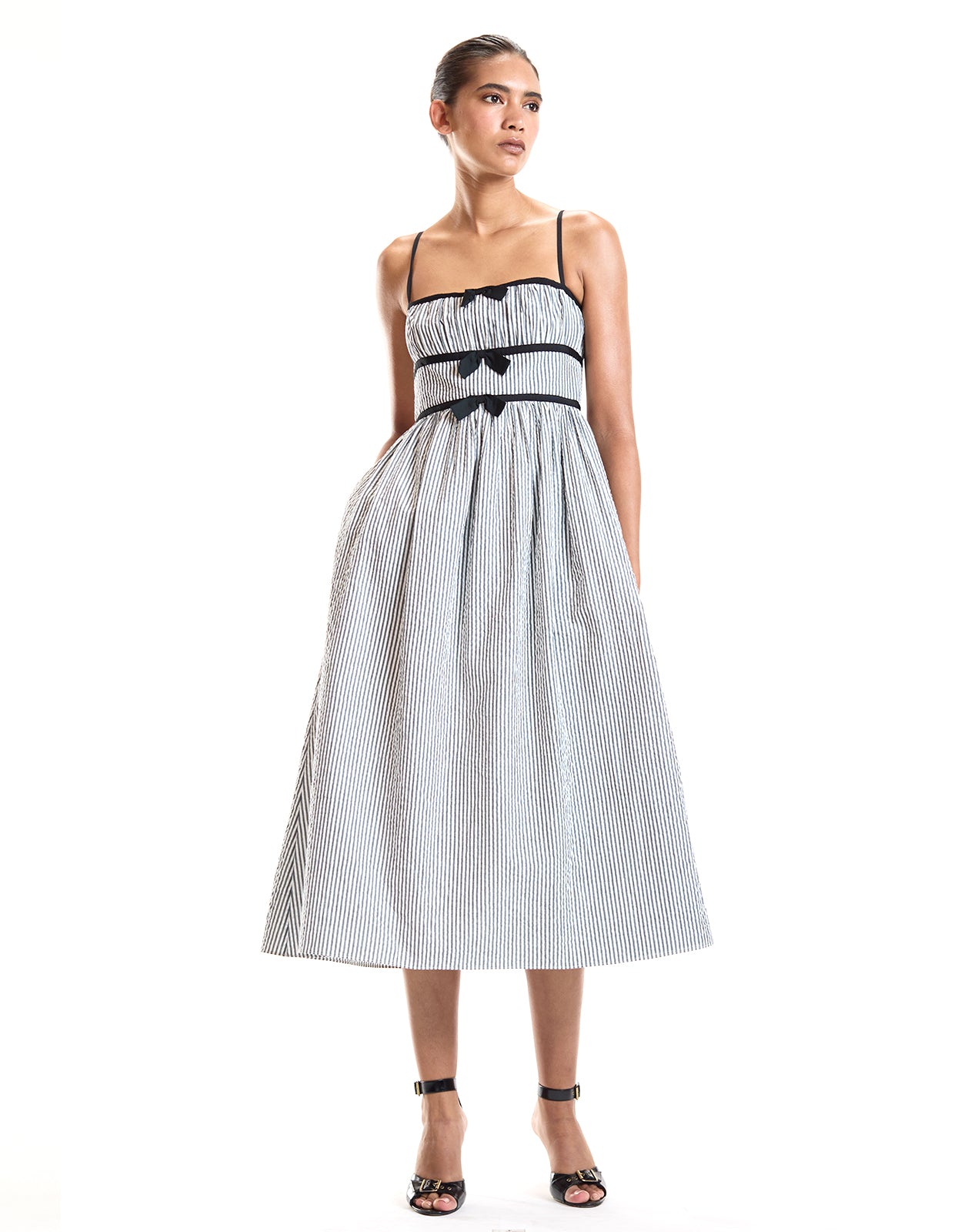 cynthia rowley black and white dress Clara Seersucker Dress BLKPST / 4 / Cynthia Rowley