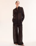 Black Sheer Wide Leg Pant