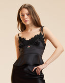 Black Lace Silk cami