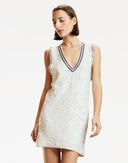 CYNTHIA ROWLEY WHITE SEQUIN DRESS