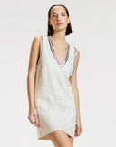 CYNTHIA ROWLEY WHITE SEQUIN DRESS
