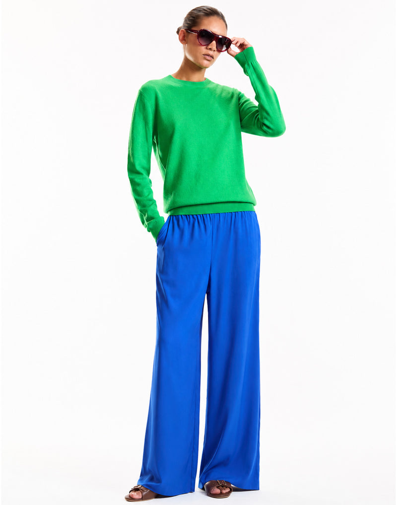 BLUE SATIN LOUNGE PANT
