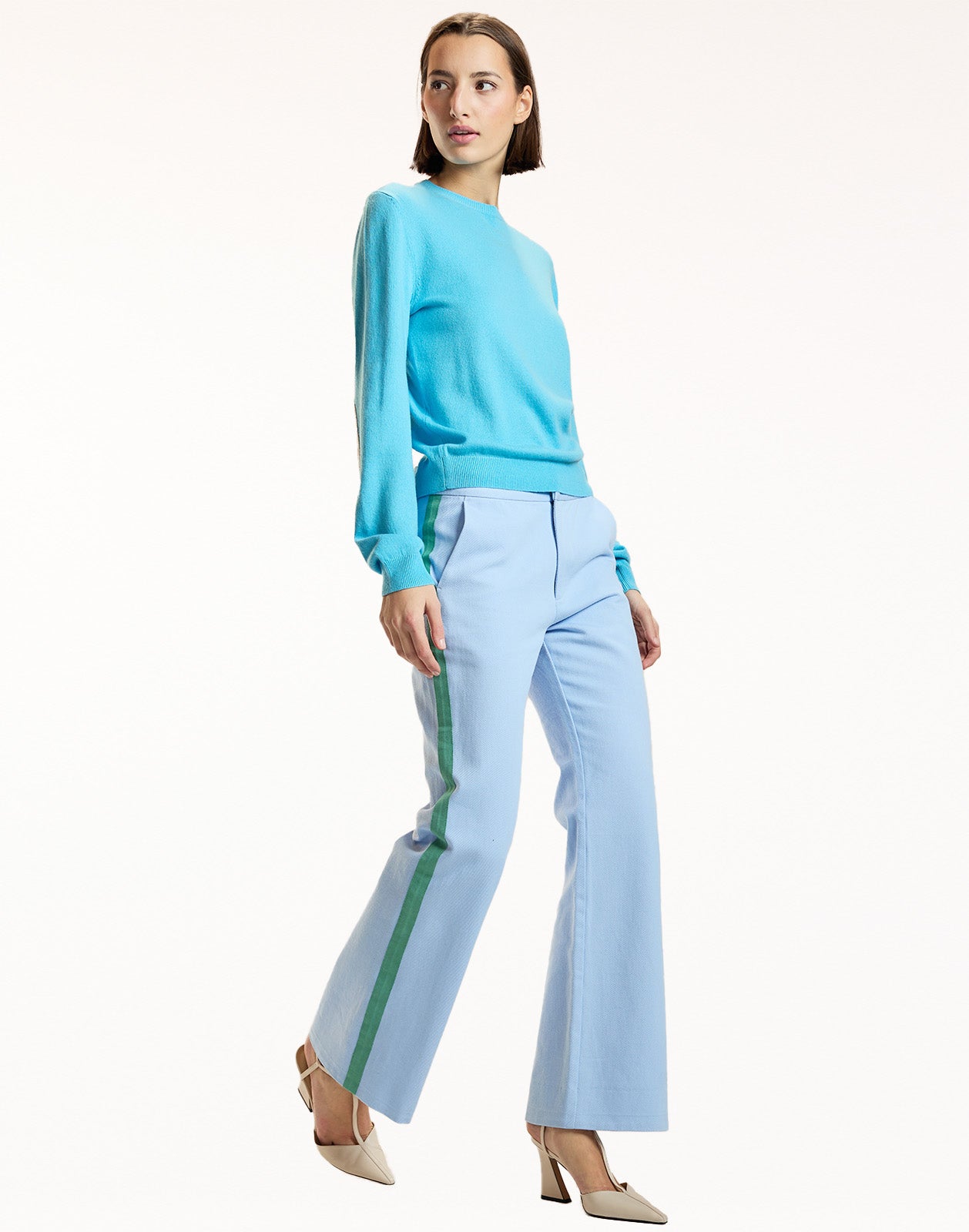 Riley Side Stripe Cropped Flare