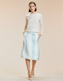 Stripe Collectible Silk Skirt