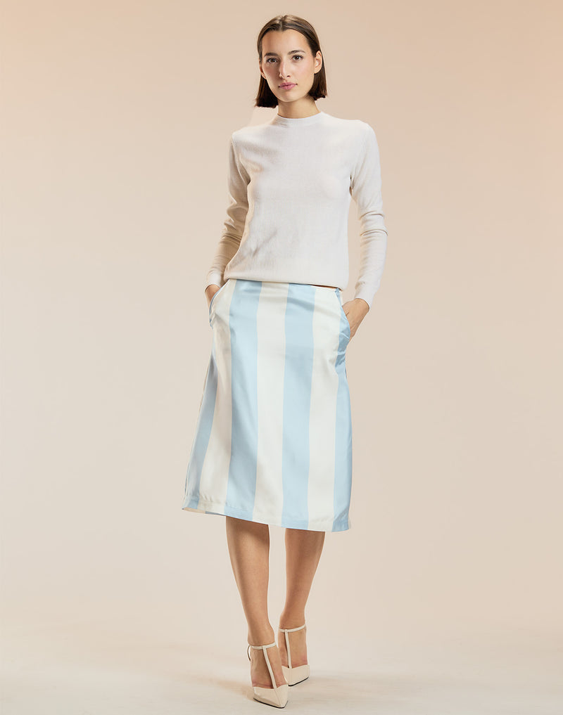 Stripe Collectible Silk Skirt