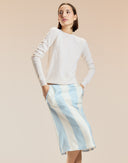 Stripe Collectible Silk Skirt