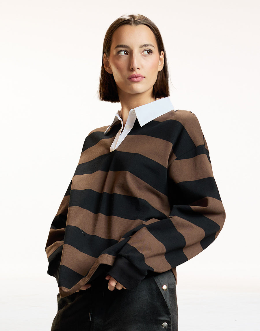 Ardie Striped Rugby Shirt