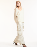 Metallic Cargo Pants