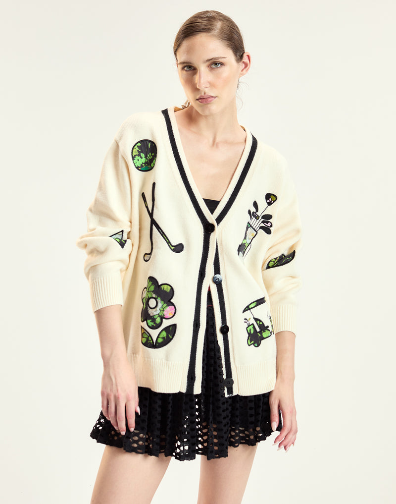 CR x Fore All Patchwork Cardigan