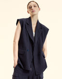 Cynthia Rowley Pinstripe Vest