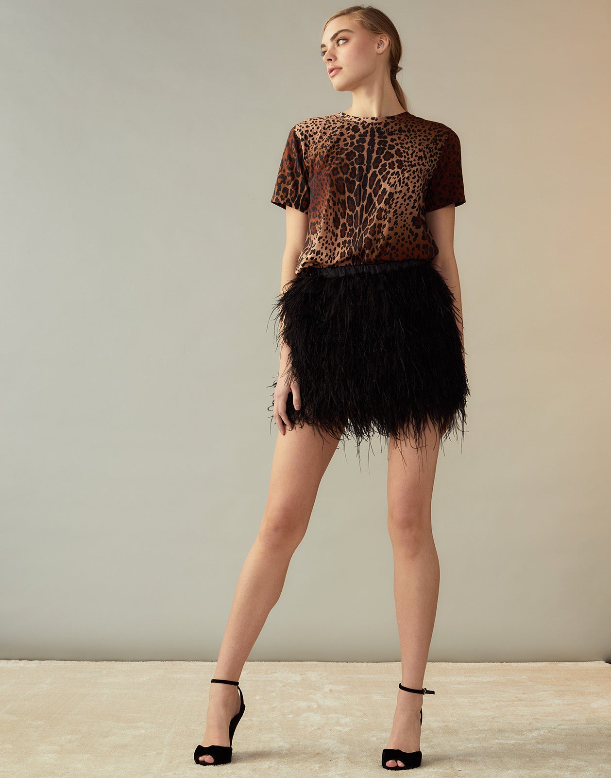 Skirts | Premium Feather Trim Mini Skirt | MissPap
