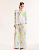 White Floral Cotton PJ Top