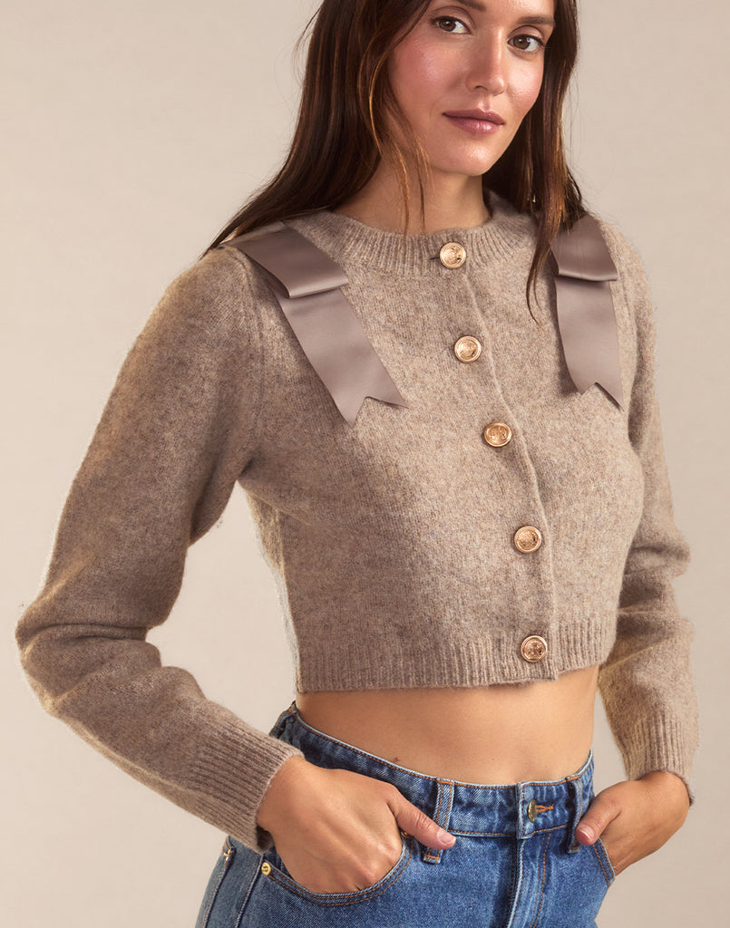 Ivy Cropped Wool Cardigan