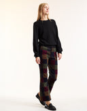 Corduroy Patchwork Pants