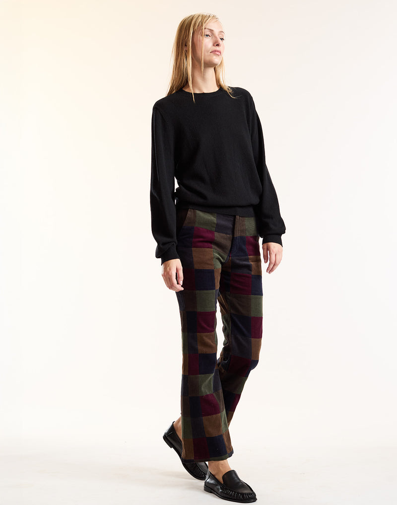 Corduroy Patchwork Pants