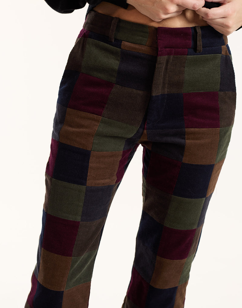 Corduroy Patchwork Pants