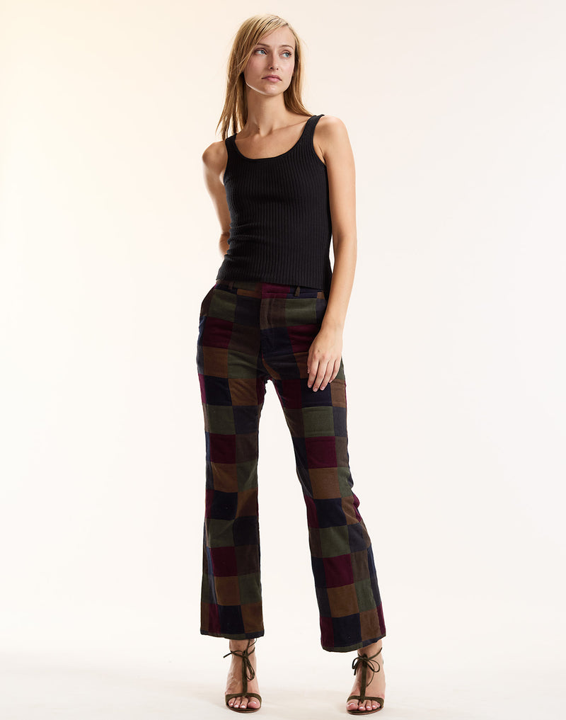 Corduroy Patchwork Pants