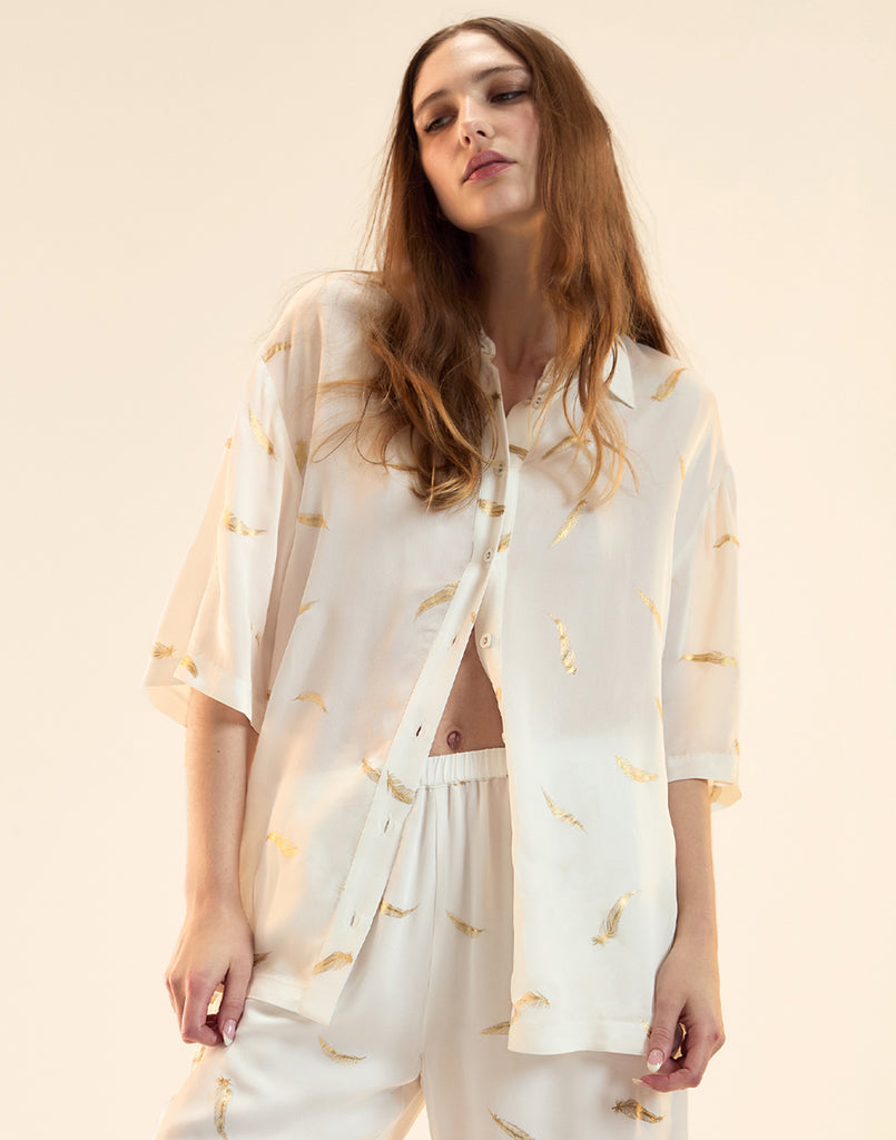Cynthia Rowley Light as a Feather Camp Shirt
