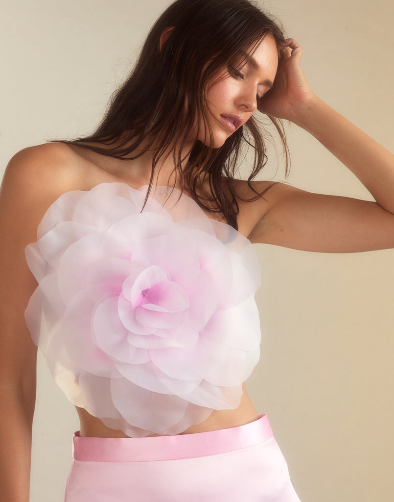 Gradient Organza Flower Bandeau