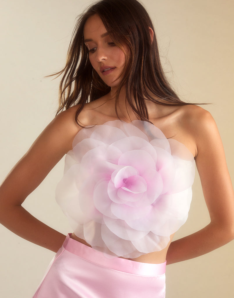 Gradient Organza Flower Bandeau