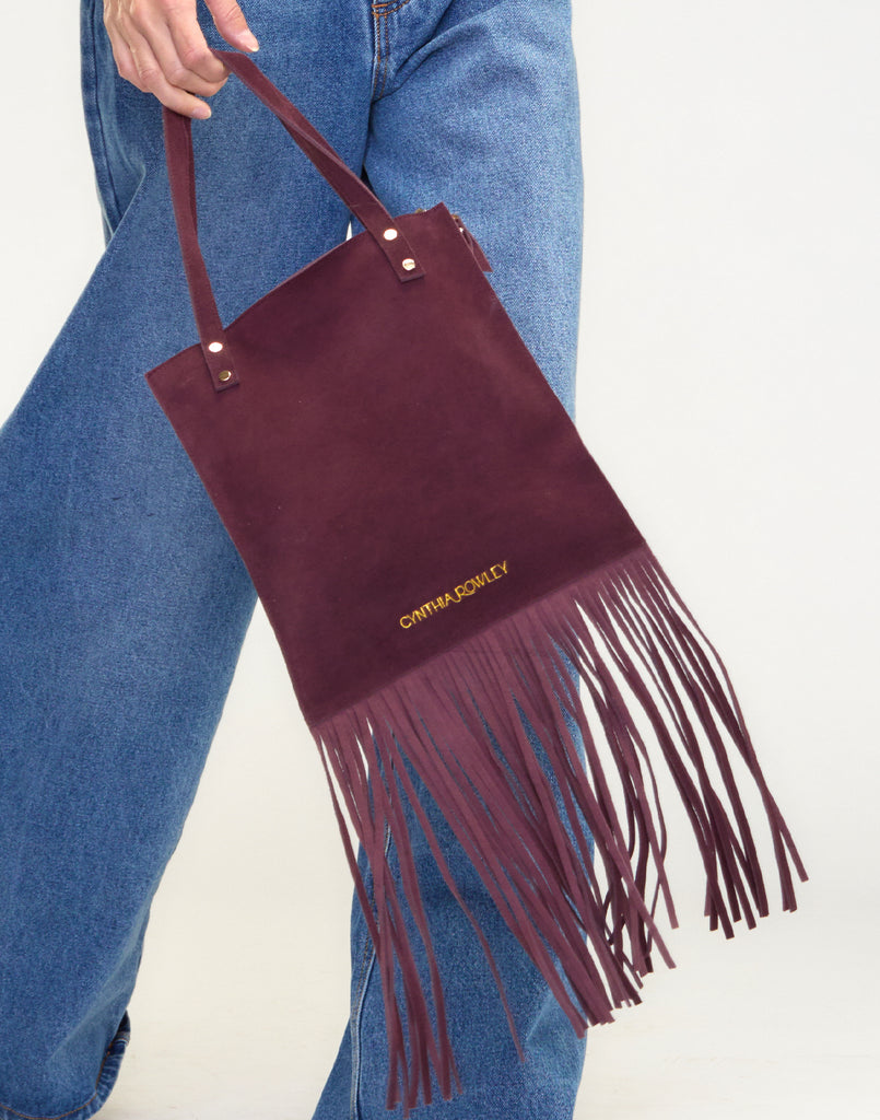 Felicity Fringe Suede Tote